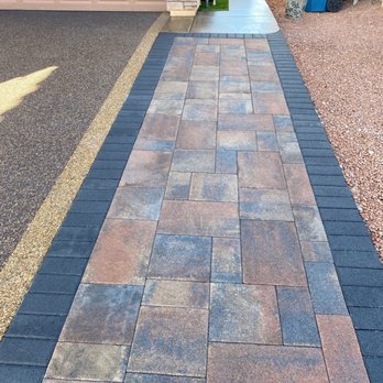Paver Sealing Vegas - New pavers with fresh seal and stamped concrete re-stained and sealed - Pressure Washers Near Me - Las Vegas, Nevada Paver Sealing Vegas - New pavers with fresh seal and stamped concrete re-stained and sealed - Pressure Washers Near Me - Las Vegas, Nevada