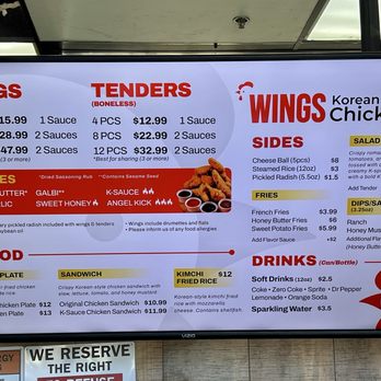 Wings Korean Chicken - The menu - Korean Near Me - Las Vegas, Nevada Wings Korean Chicken - The menu - Korean Near Me - Las Vegas, Nevada