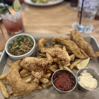 Tricky Fish - Fried Catfish Platter with fries & dirty rice - Seafood Near Me - Frisco, Texas Tricky Fish - Fried Catfish Platter with fries & dirty rice - Seafood Near Me - Frisco, Texas