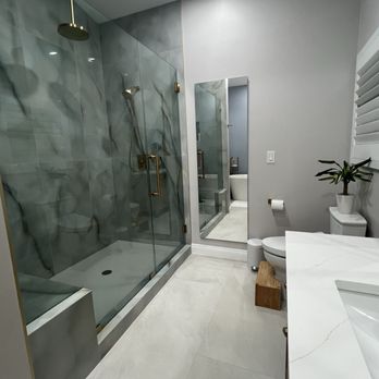 MTD Kitchen - Bathroom shower porcelain tile, stone floor tile - Cabinetry Near Me - North Hollywood, California