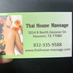 Thai House Massage - Thai house massage business card