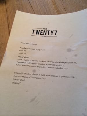 Menu photo 4 Phill's Twenty7 Prague, PR
