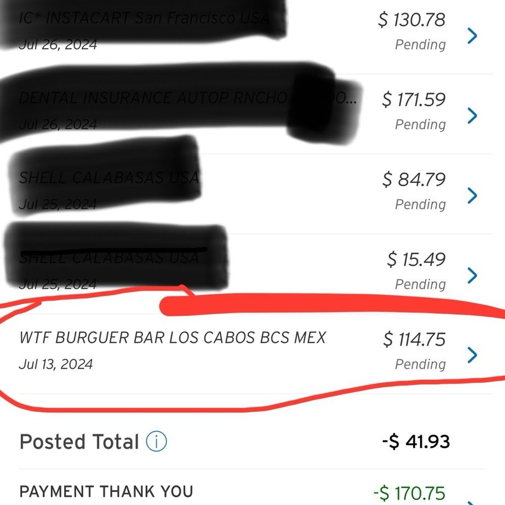 Hello, I'm not sure why you guys charge my credit card twice this charge was a mistake and your waiter corrected it with $104.