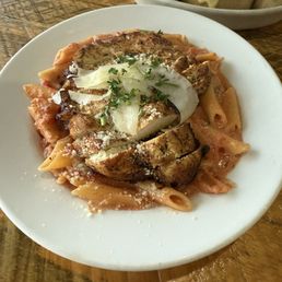 Gluten free penne with blackened chicken... delicious .... Gluten free penne with blackened chicken... delicious ....