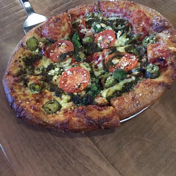 Mellow Mushroom New Albany - Kosmic Karma pizza with extra garlic and extra jalapeños - Pizza Near Me - New Albany, Ohio Mellow Mushroom New Albany - Kosmic Karma pizza with extra garlic and extra jalapeños - Pizza Near Me - New Albany, Ohio