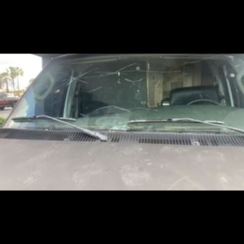 NK Towing - Spidered windshield - Towing Near Me - Oceanside, California