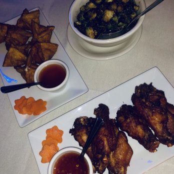 Bangkok Republik - Roasted Brussels Sprouts Crab Rangoon Plain Sticky Wings - Thai Near Me - Johnston, Rhode Island