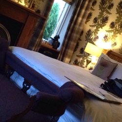 Firhall Guest House - Spey Room. You get a "Whiskey Tasting" included in your room. Also coffee, tea, hot chocolate & a piece of peppermint chocolate.