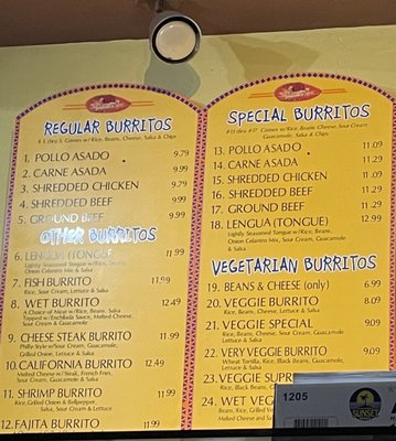 Menu photo 6 La Burrita Berkeley, CA