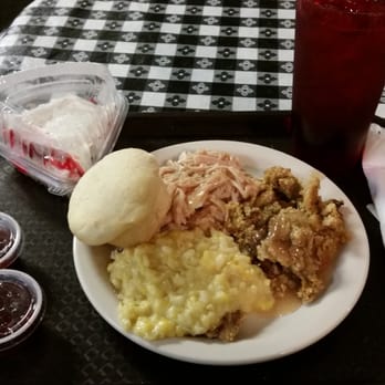 Oil Lamp Restaurant - Turkey & dressing with cream of corn, a role. With Strawberry Delight for dessert. - New American Near Me - Perry, Georgia Oil Lamp Restaurant - Turkey & dressing with cream of corn, a role. With Strawberry Delight for dessert. - New American Near Me - Perry, Georgia