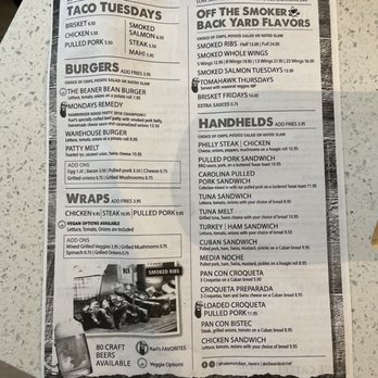 Hate Mondays Tavern - Menu - Barbeque Near Me - Miami, Florida