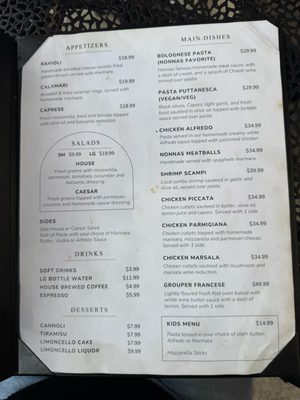 Menu photo 3 Nonna's Trattoria St Augustine, FL