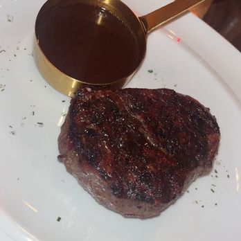 SHIV Steakhouse - 8oz Filet Mignon - Medium Rare served with a side of Red Wine Bordelaise sauce - Cocktail Bars Near Me - Scottsdale, Arizona
