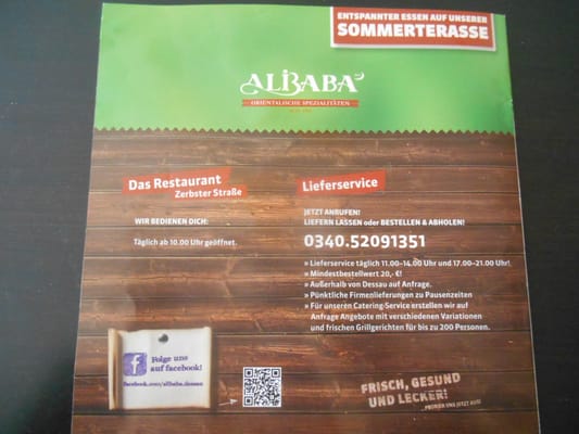 Menu photo 1 Alibaba Dessau, ST Menu photo 1 Alibaba Dessau, ST
