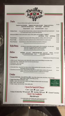 Menu photo 5 Perillo's Pizzeria North Salem, IN Menu photo 5 Perillo's Pizzeria North Salem, IN