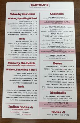 Menu photo 4 Bartolo's Park City, UT