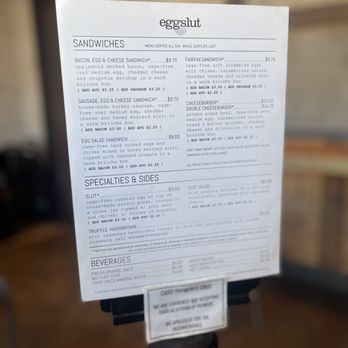 Eggslut - Menu - Breakfast & Brunch Near Me - Los Angeles, California Eggslut - Menu - Breakfast & Brunch Near Me - Los Angeles, California