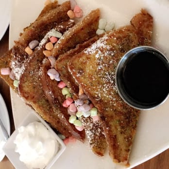 Hash Kitchen - Cap'n Crunch French toast topped with lucky charms marshmallow #nostalgic - Breakfast & Brunch Near Me - Scottsdale, Arizona