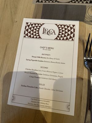 Menu photo 3 Leuca Brooklyn, NY