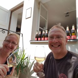 Der Duft - Us enjoying some wine at Der Duft