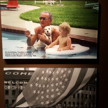 LBJ Presidential Library - My favorite photo from the museum. LBJ chilling out by the pool as a grandpa. - Libraries Near Me - Austin, Texas