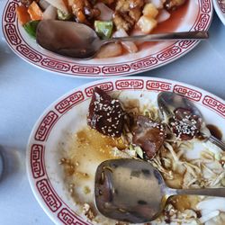 Sweet & sour pork and BBQ pork