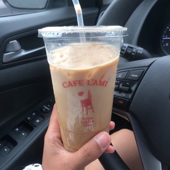 Cafe L'ami - Iced vanilla latte. Strong coffee, I love it! - Cafes Near Me - Burke, Virginia