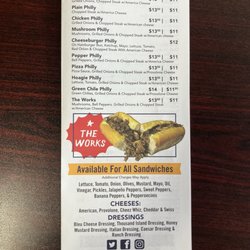 Taste of Philly - Menu back