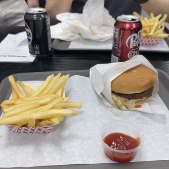The Burgerplus - Swiss Mushroom Burger and the Fries - Burgers Near Me - Montebello, California