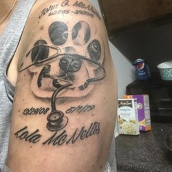 Philly Joe Tattoo Studio - Closeup of first tattoo