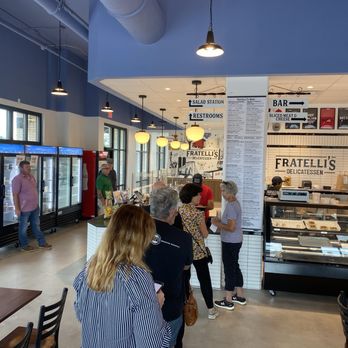 Fratelli’s Delicatessen - Busy line for lunch. Take-out coolers to the left. - Delis Near Me - Apex, North Carolina Fratelli’s Delicatessen - Busy line for lunch. Take-out coolers to the left. - Delis Near Me - Apex, North Carolina