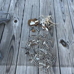 Mayhem renovations - This is the second batch of staples I picked up with the magnet.