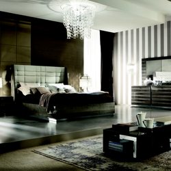 Furnishings 2Day - MADE IN ITALY VELVET BIRCH HIGH GLOSS BEDROOM