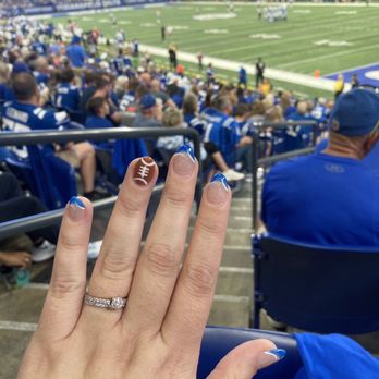 Perfect Nail Now - Colts football nails - Nail Technicians Near Me - Indianapolis, Indiana