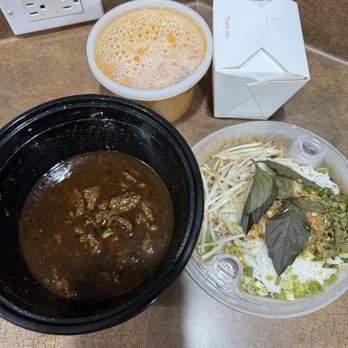 Attaros Thai - Beef Noodle Boat and Chicken Panang - Thai Near Me - Chandler, Arizona
