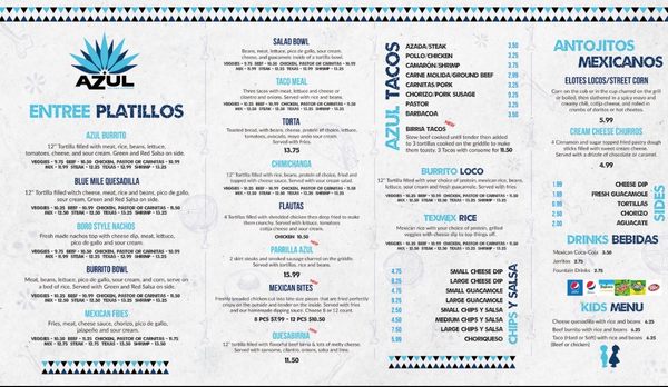 Menu photo 1 Azul Tex Mex Express Statesboro, GA Menu photo 1 Azul Tex Mex Express Statesboro, GA