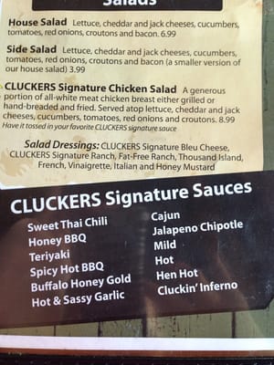 Menu photo 4 Cluckers Jeffersonville, IN