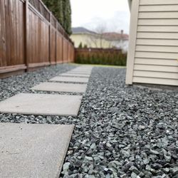 New View Landscaping - Side path revamped - with cedars in back!