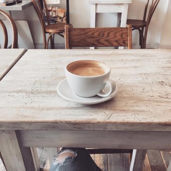 Forget Me Not Cafe - Almond Latte was very thick and creamy - Coffee & Tea Near Me - Toronto, Ontario