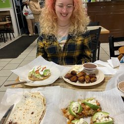 Lempira Mexican Restaurant & Latin Cuisine - The full spread. Beleada, Tostones, Plátanos, Sope, Frijoles.