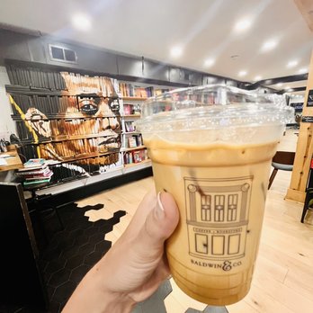Baldwin & Co. - Brown sugar iced latte - Bookstores Near Me - New Orleans, Louisiana