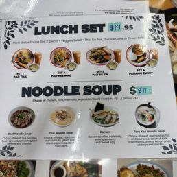 Lunch menu