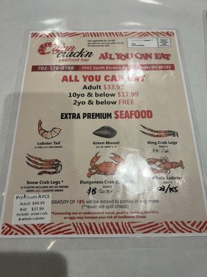 Menu photo 8 Cajun Crackin Las Vegas, NV