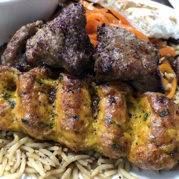 Aryana Kebab And Grill - Lamb kinks and chicken kofta over rice. Excellent dish - Afghan Near Me - Hamilton Twp, New Jersey Aryana Kebab And Grill - Lamb kinks and chicken kofta over rice. Excellent dish - Afghan Near Me - Hamilton Twp, New Jersey