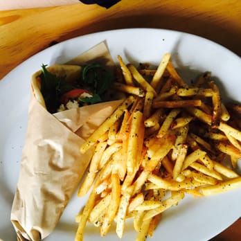 Kentro Greek Kitchen - Lamb pita with kentro fries . Fries are super tasty - Greek Near Me - Fullerton, California Kentro Greek Kitchen - Lamb pita with kentro fries . Fries are super tasty - Greek Near Me - Fullerton, California