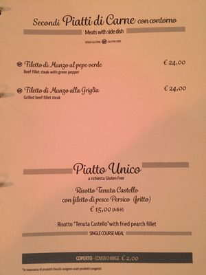 Menu photo 1 Bilacus Bellagio, CO