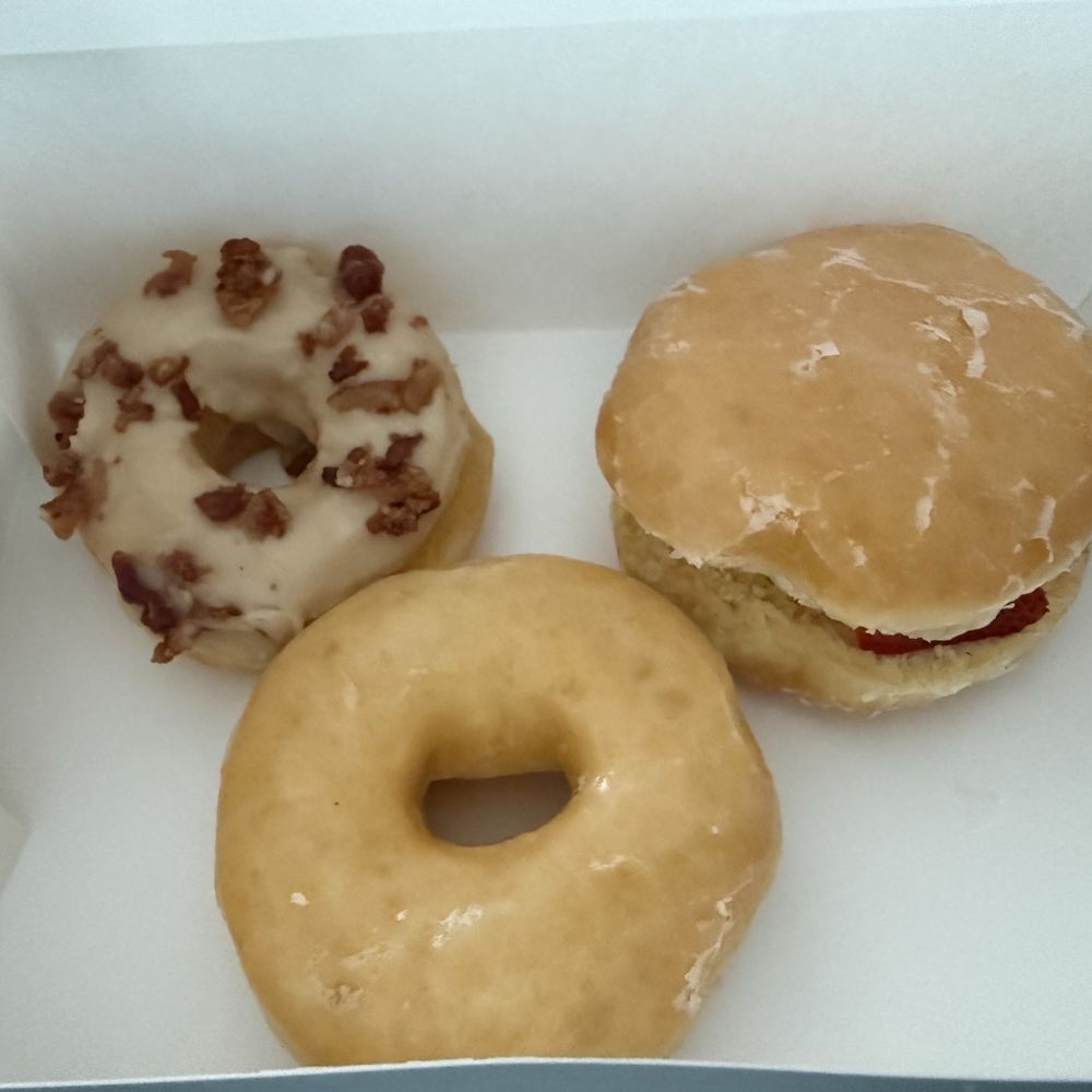 Marietta Donuts - Maple bacon, glazed, strawberry cheesecake - Donuts Near Me - Marietta, Georgia Marietta Donuts - Maple bacon, glazed, strawberry cheesecake - Donuts Near Me - Marietta, Georgia