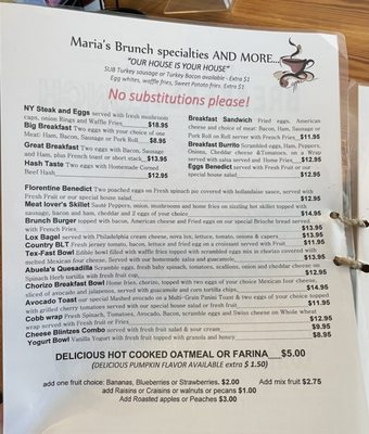 Menu photo 4 Maria's Brunch Metuchen, NJ