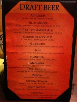 Menu photo 8 Corcoran's Grill & Pub Chicago, IL