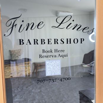 Fine Lines Barbershop - Door of the barbershop - Men's Hair Salons Near Me - Calistoga, California Fine Lines Barbershop - Door of the barbershop - Men's Hair Salons Near Me - Calistoga, California